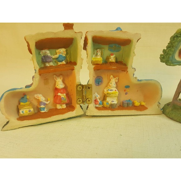 Shoe and Tree Easter figures hidden homes KE269 - Picture 7 of 9